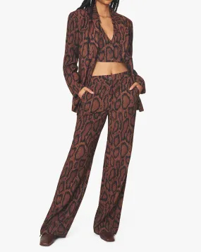 Shaped Snakeskin Blazer | Brown Multi