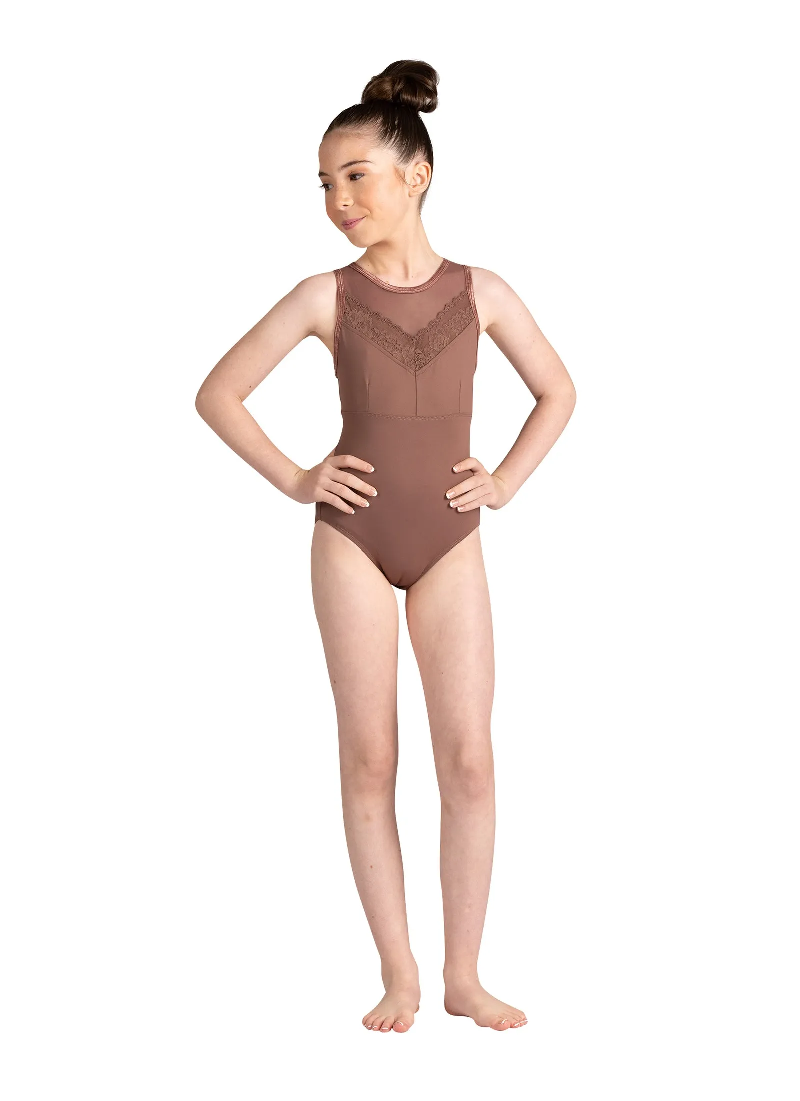 Shoshanna Kids Wide Neck Tank Leotard