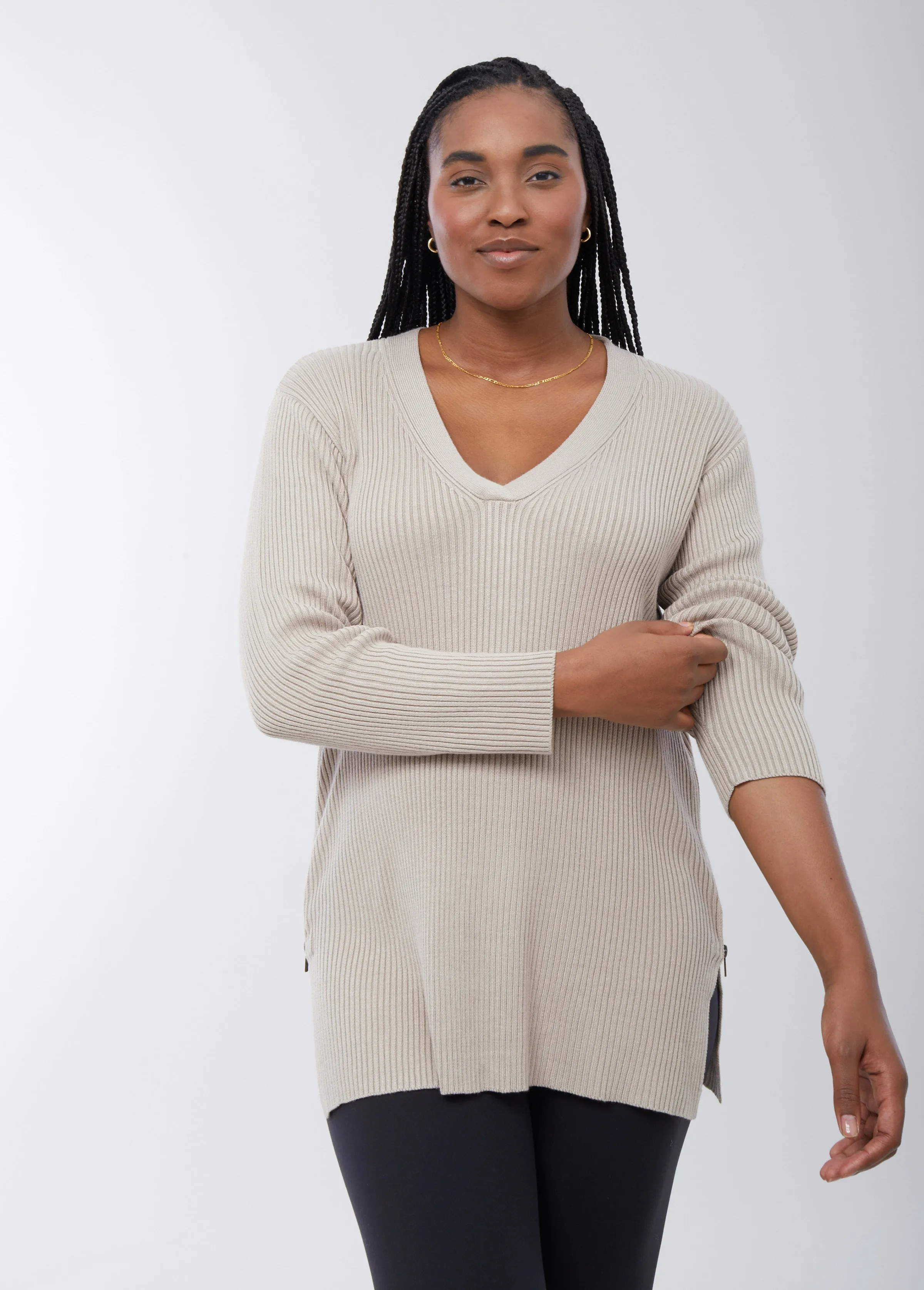 Side Zip Maternity + Nursing Sweater