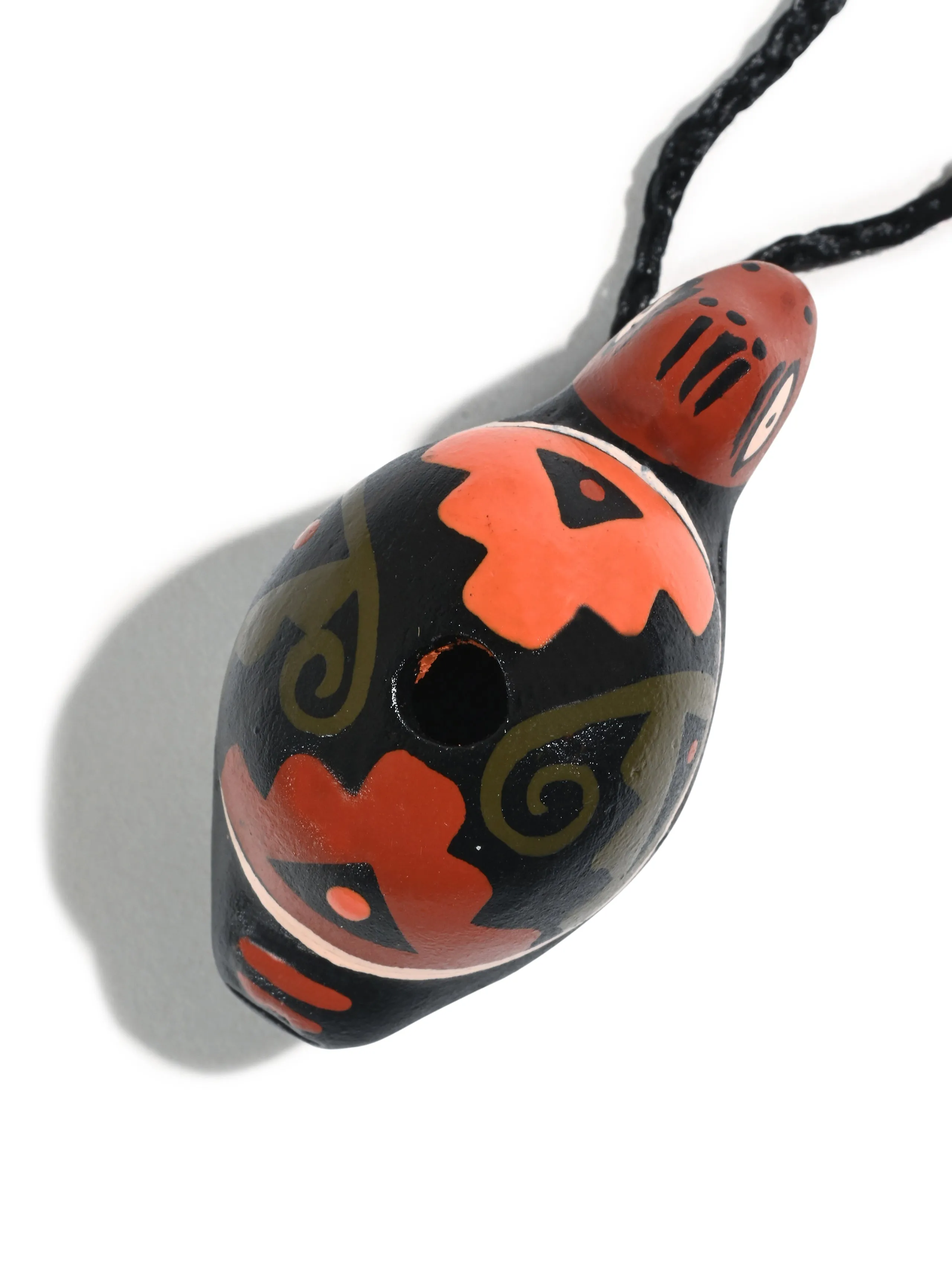 Singing Turtle Clay Whistle Cord