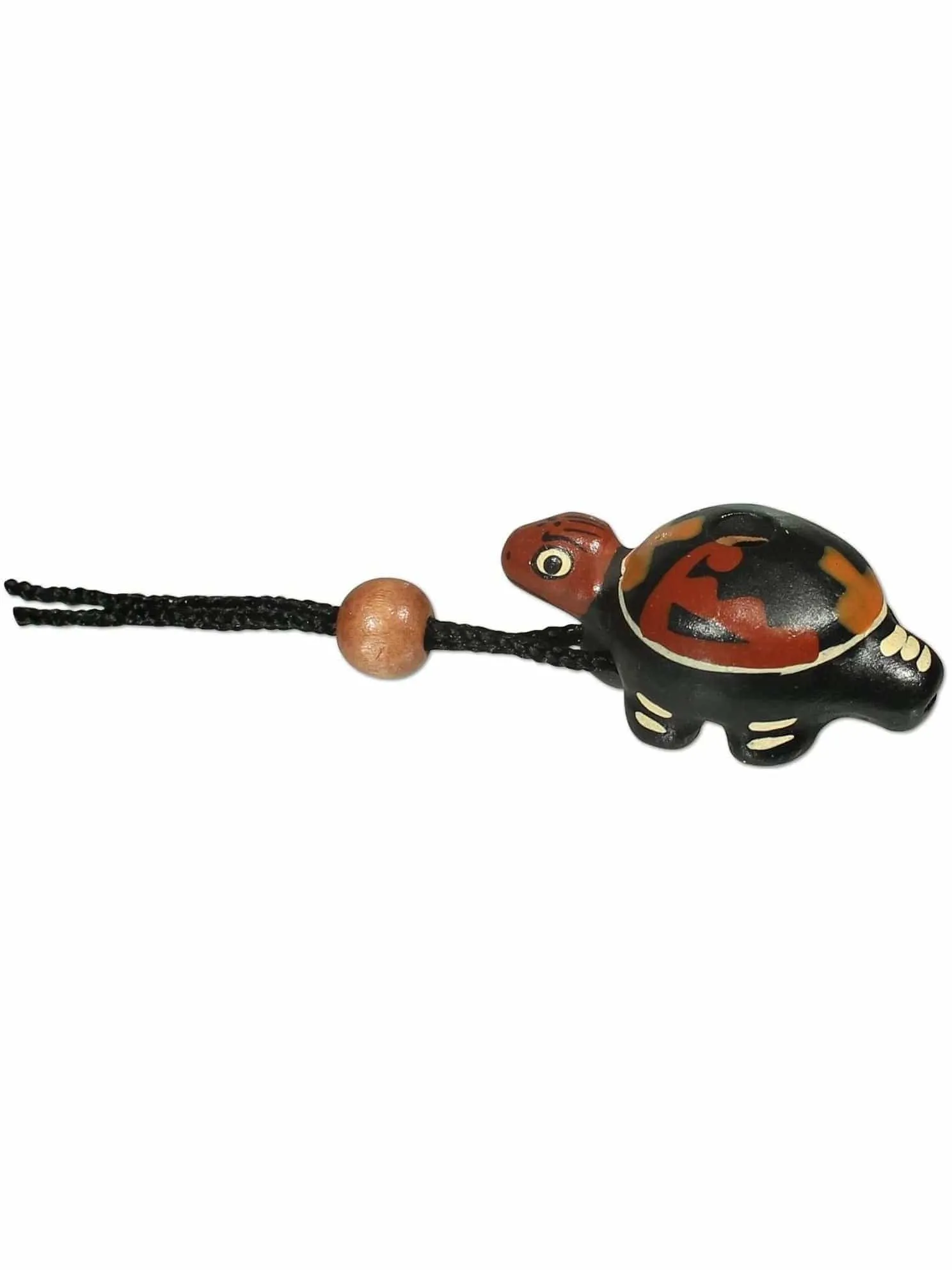 Singing Turtle Clay Whistle Cord