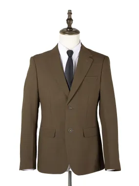 Single Breasted Suit Blazer - Coffee Plain (Notch Lapel)