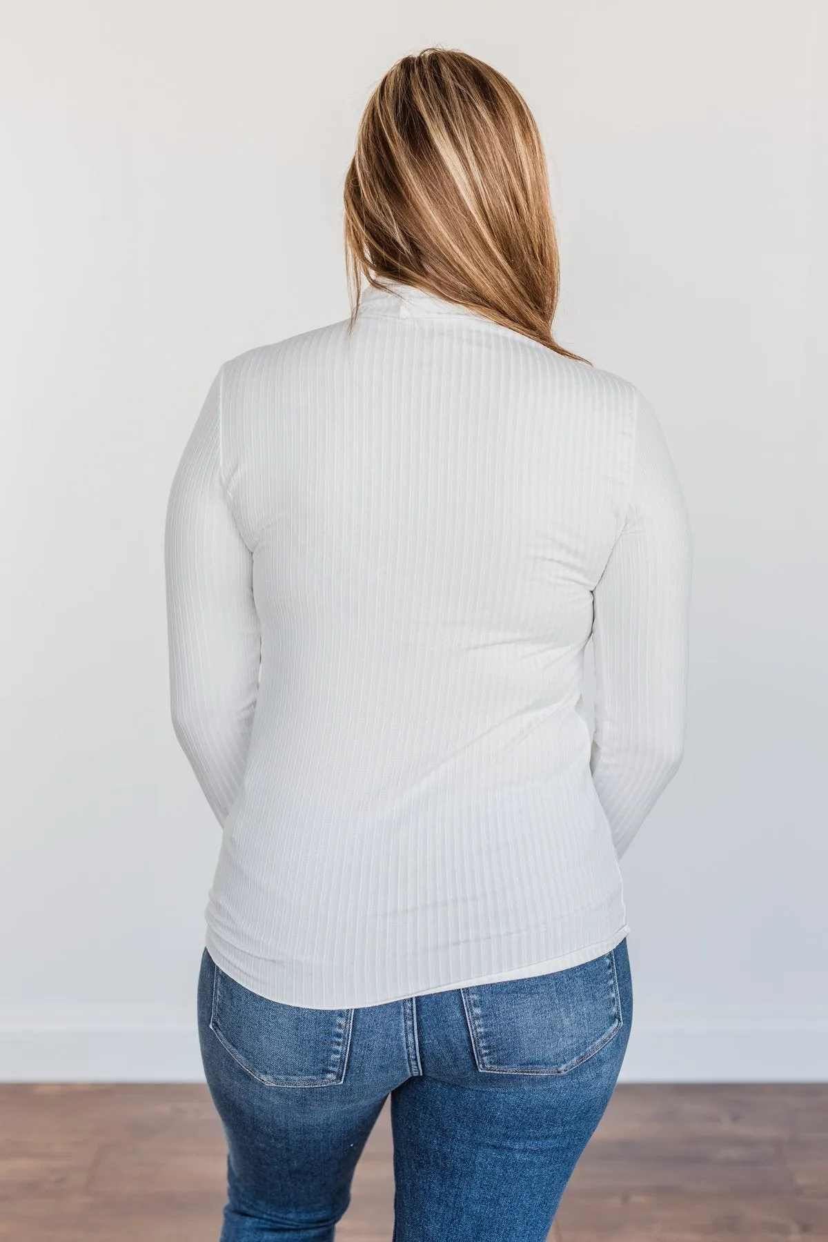 Smooth Ivory Turtle Neck Top