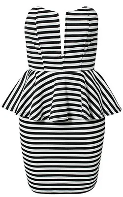 Striped Peplum Dress.