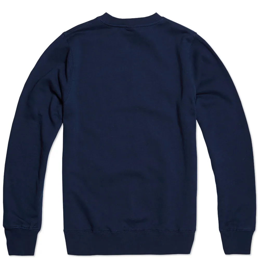 Stussy Stock Felt Crew SweatshirtNavy