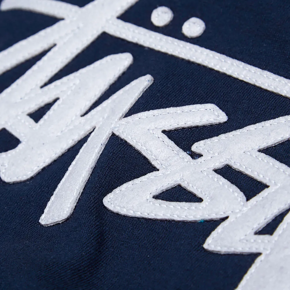 Stussy Stock Felt Crew SweatshirtNavy