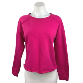 Terez Women's Pink Pullover Long Sleeve Crew Neck Sweatshirt Sweater Top Size S