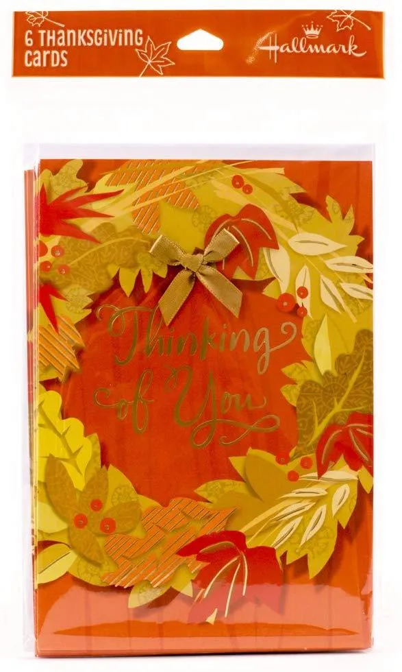 Thanksgiving and Fall Wreath Cards Hallmark Pack