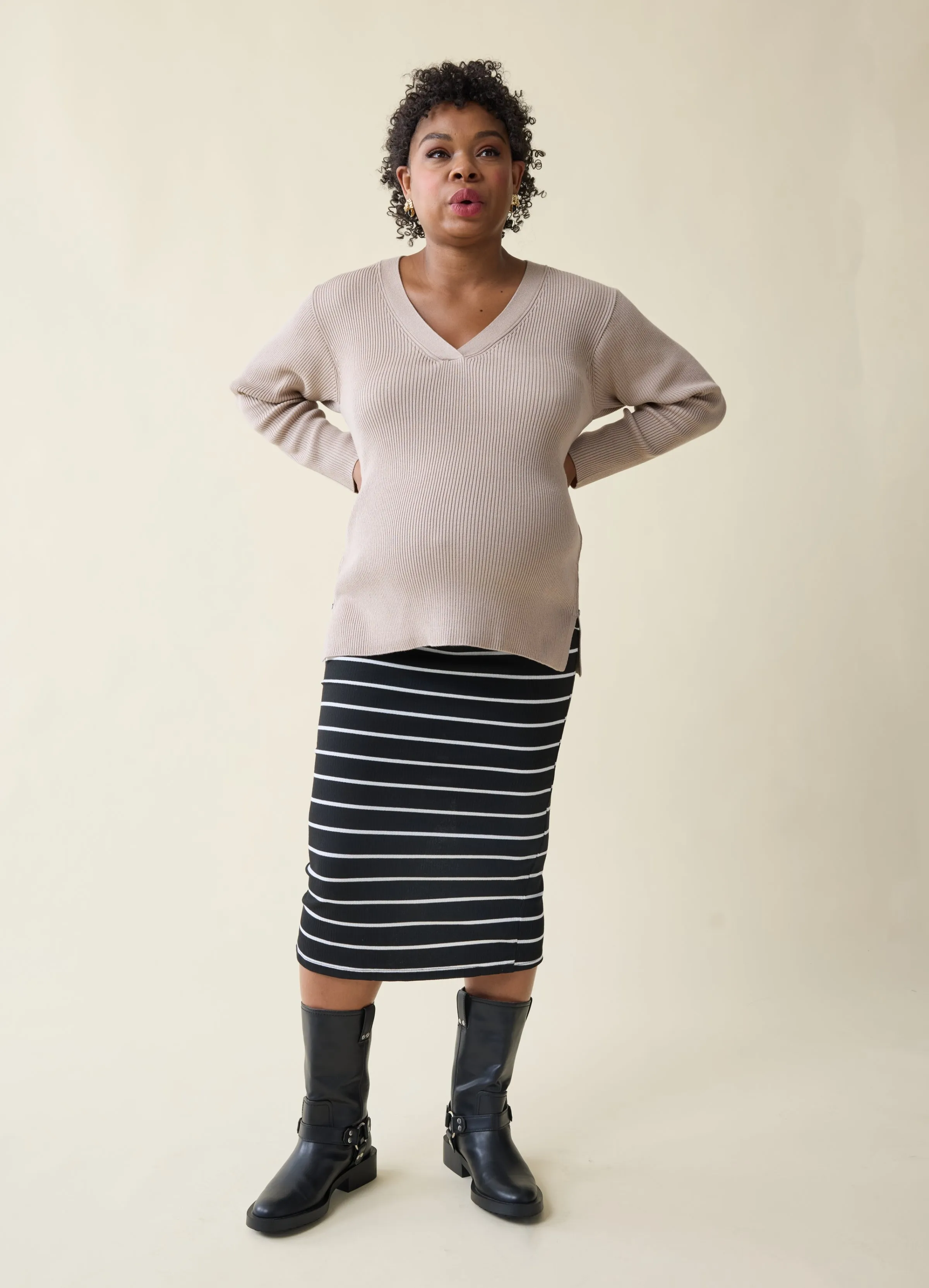 The EveryWear Side Zip Maternity + Nursing Sweater