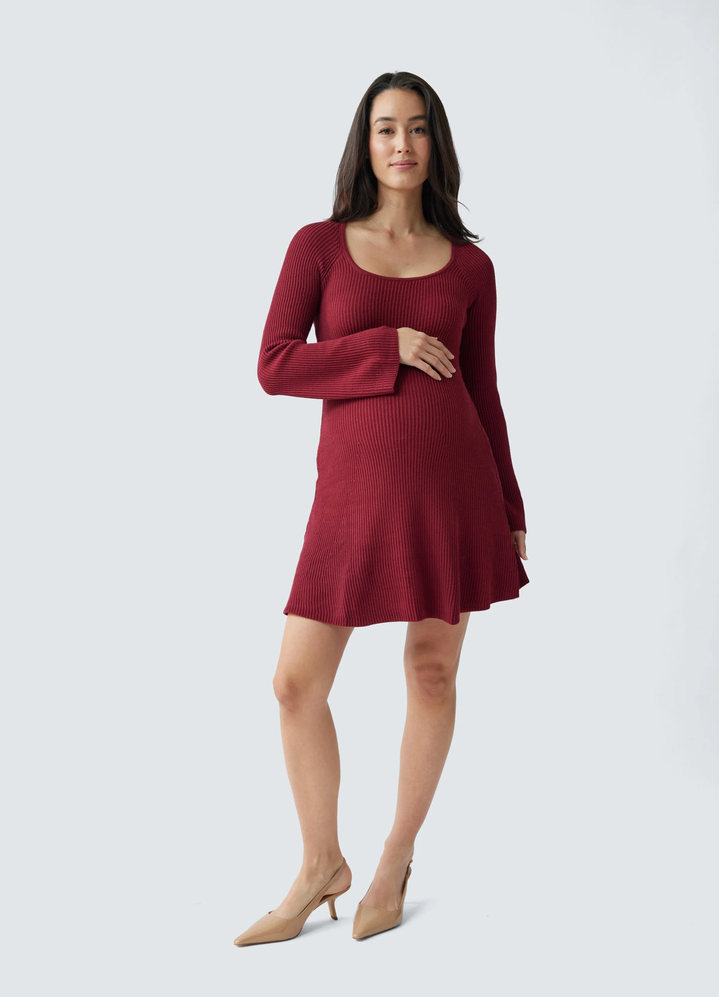 The Flare Maternity Sweater Dress