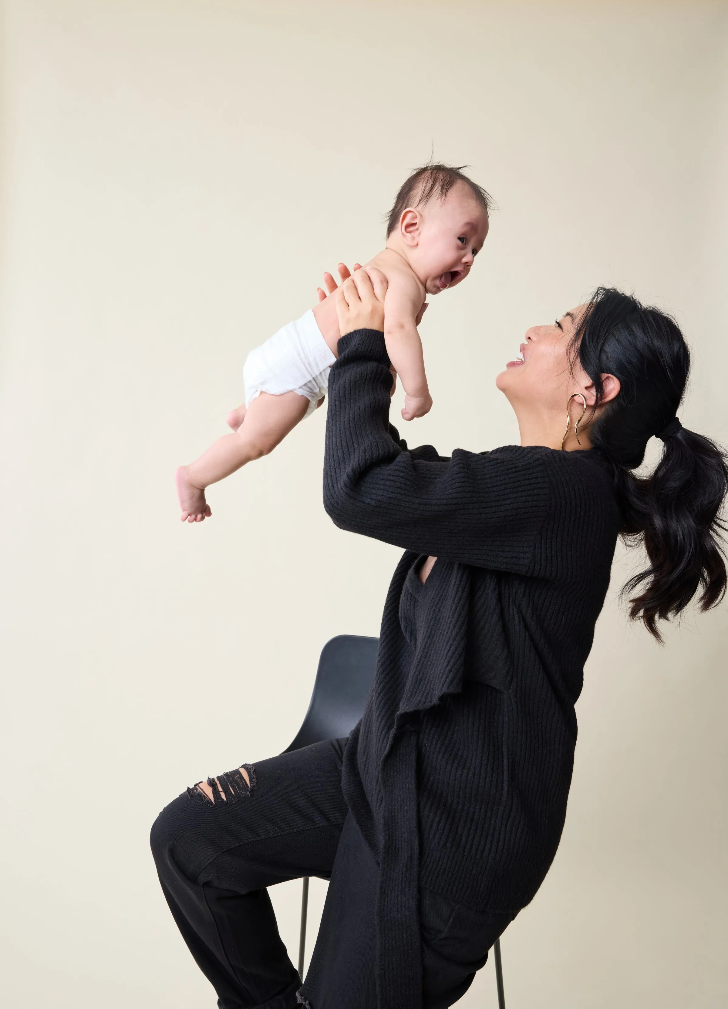 The Stay Connected Maternity + Nursing Sweater Cream