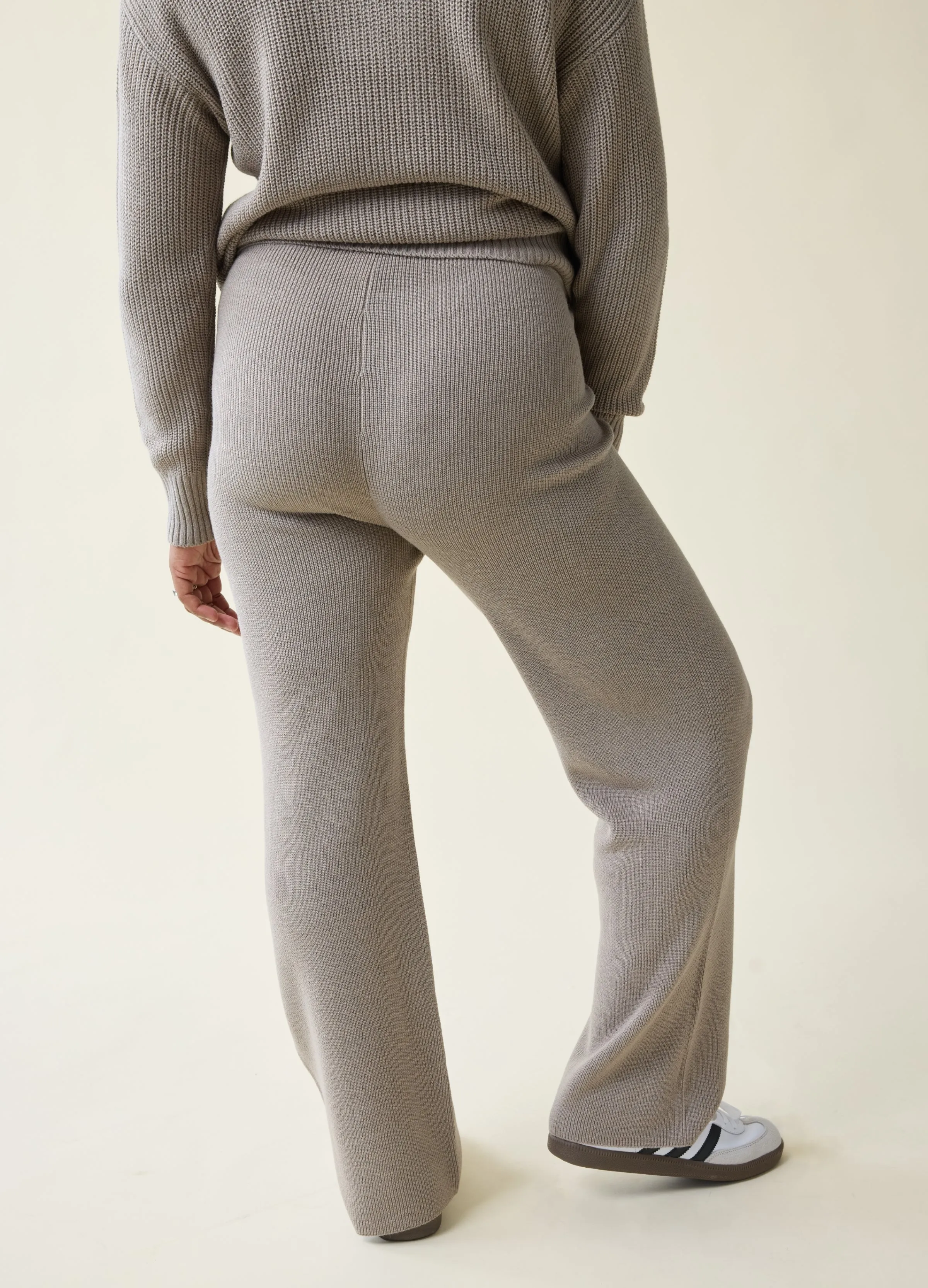 The Stay Cozy Maternity + Postpartum Sweater Pant Taupe