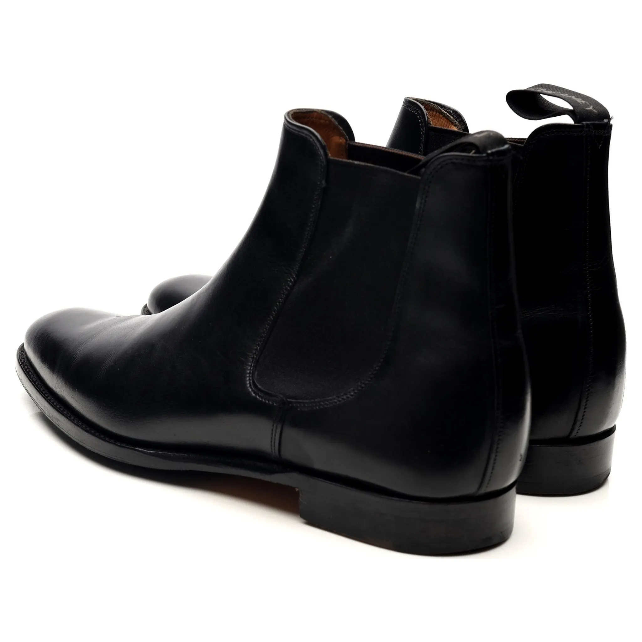 'Threadneedle' Black Leather Chelsea Boots UK 8 F