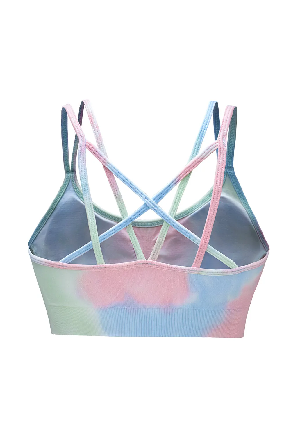 Tie-Dye Sports Top with Double Straps