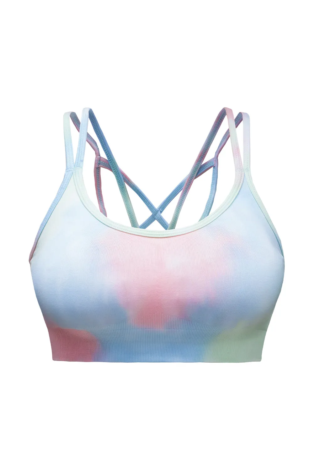 Tie-Dye Sports Top with Double Straps