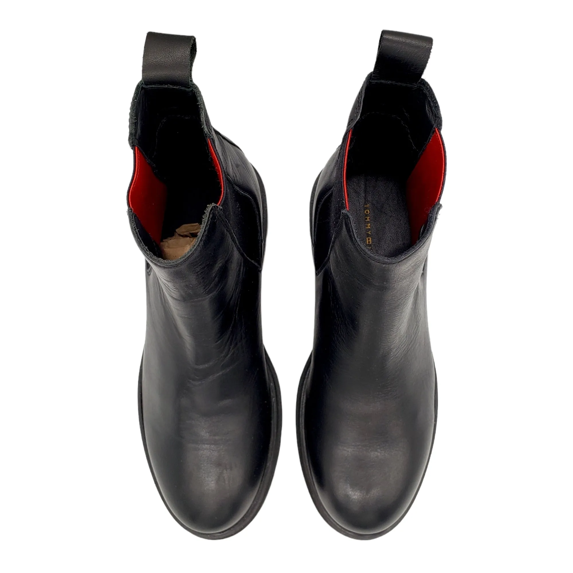 Tommy Hilfiger Black Chunky Chelsea Boots