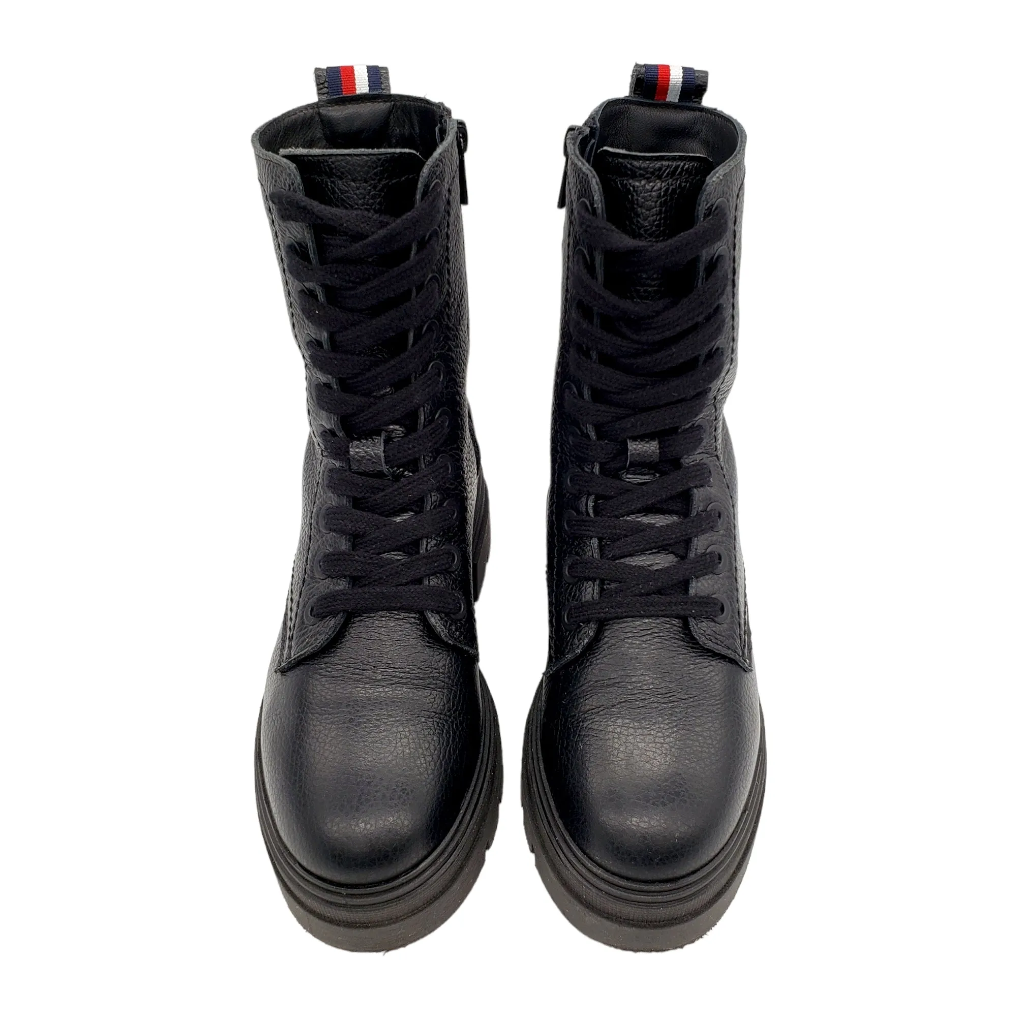 Tommy Hilfiger Black Lace-up Chunky Boots