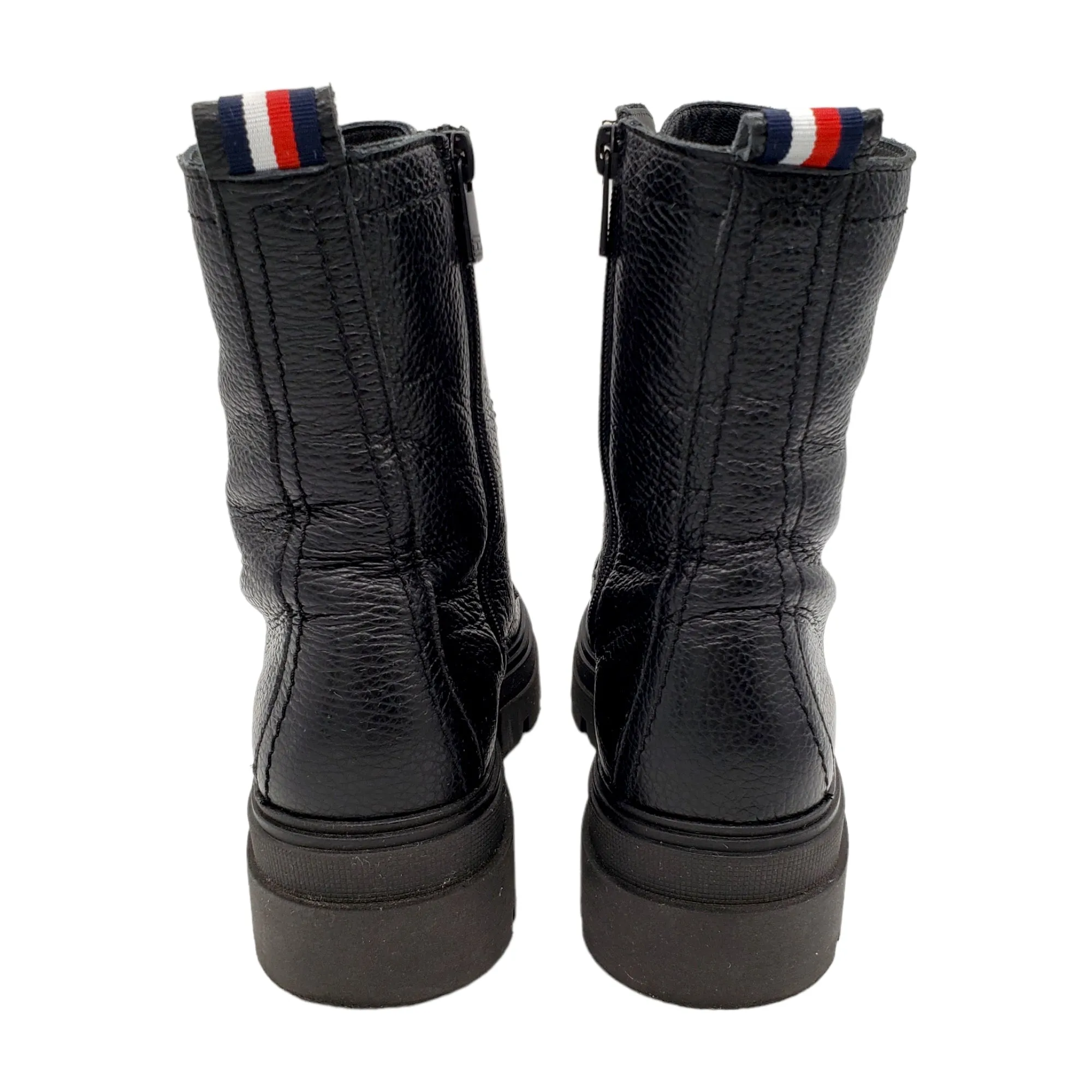 Tommy Hilfiger Black Lace-up Chunky Boots