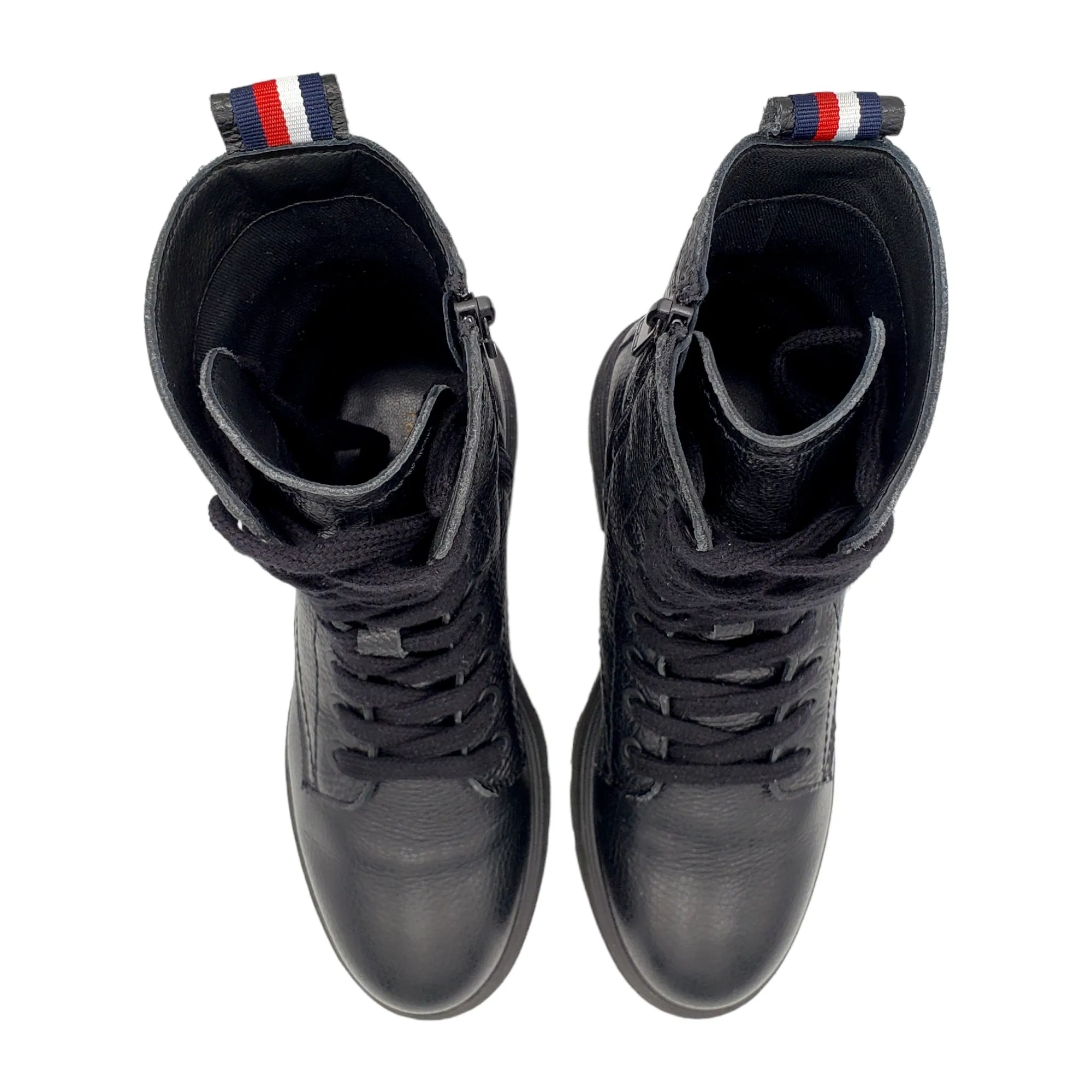 Tommy Hilfiger Black Lace-up Chunky Boots