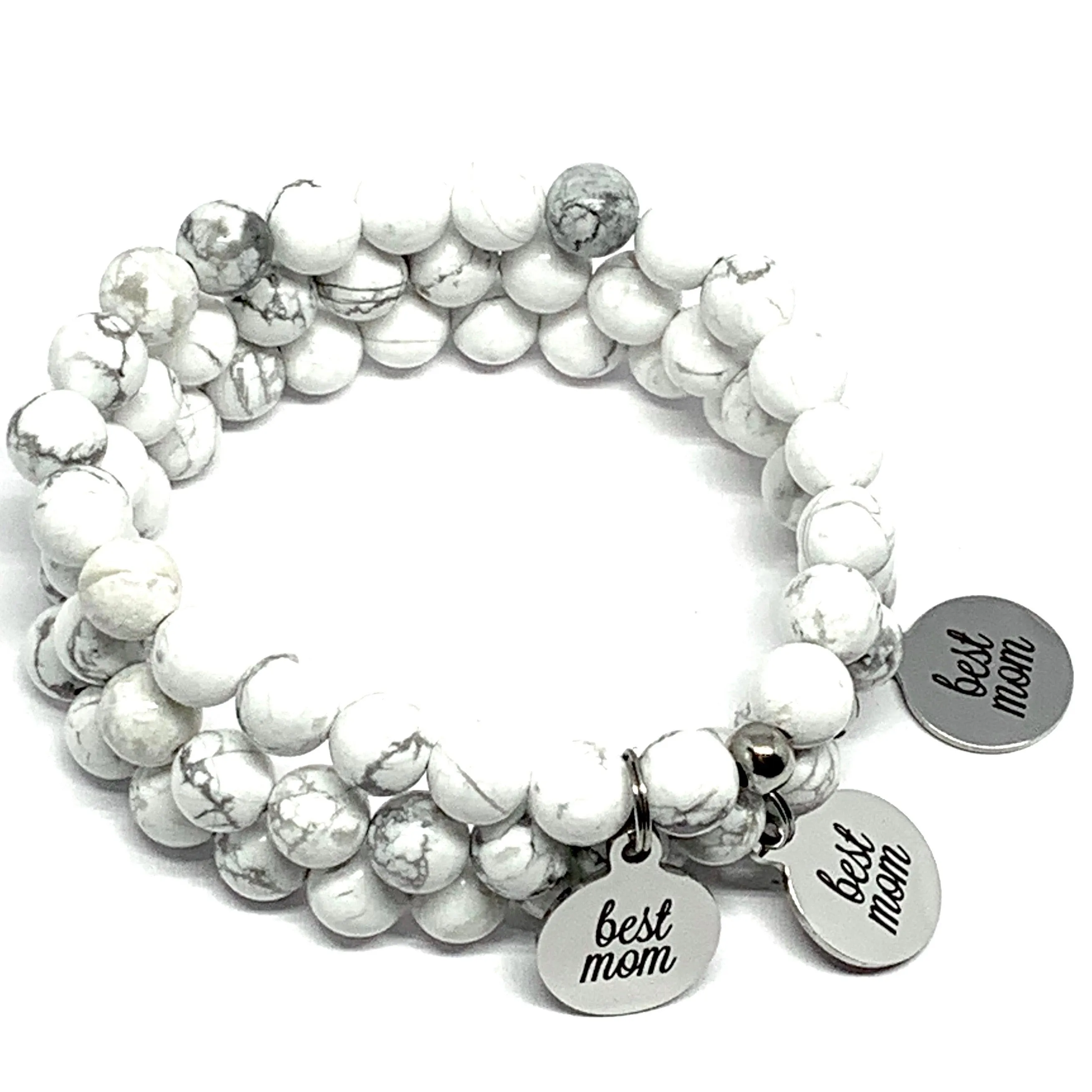 Top Howlite Mala Bracelet - Best Gift for Mom