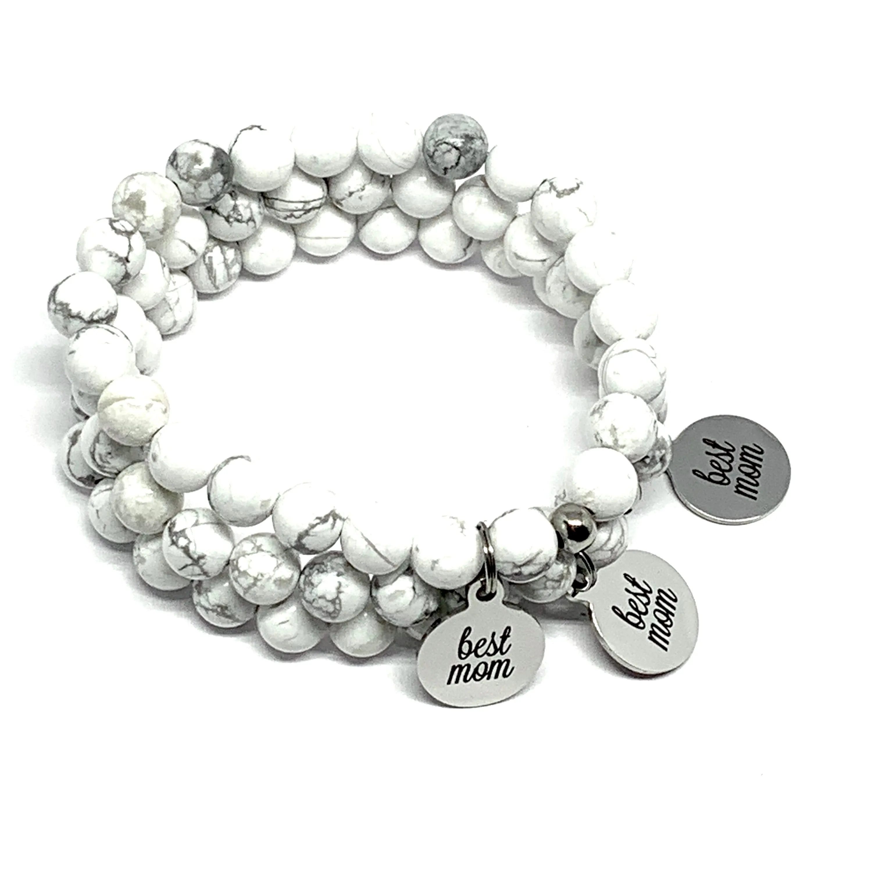 Top Howlite Mala Bracelet - Best Gift for Mom