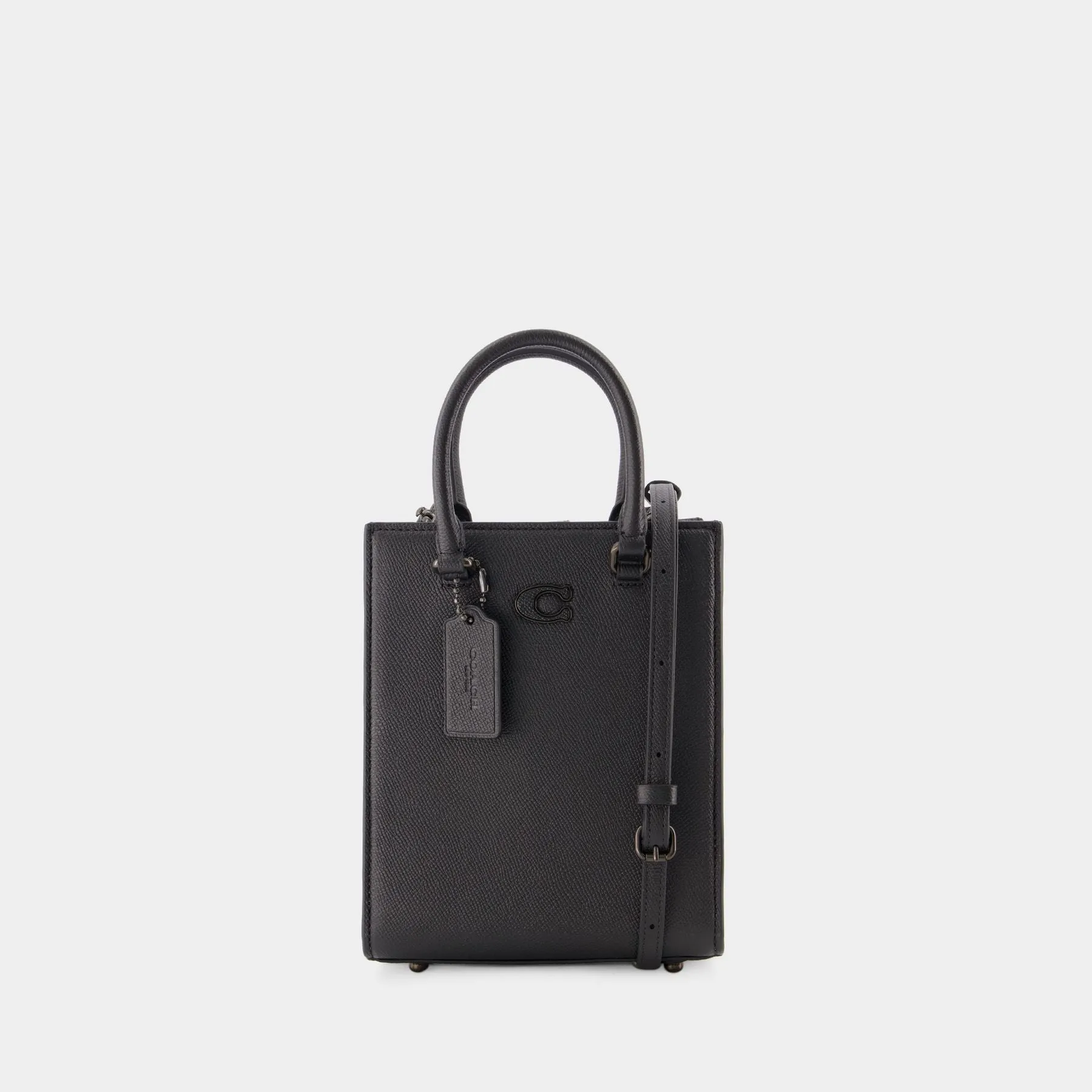 Tote 16 Tote Bag - Coach - Leather - Black