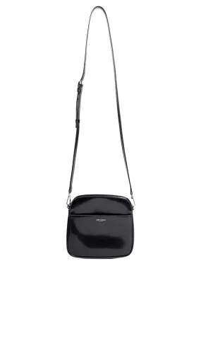 Toy Messenger Bag In Brushed Calfskin - Black