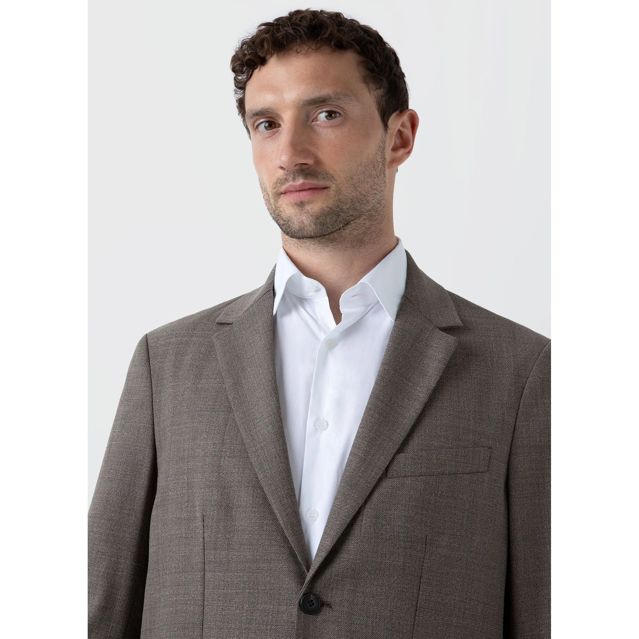 Travel Wool Blazer | Men | Dark Stone Melange