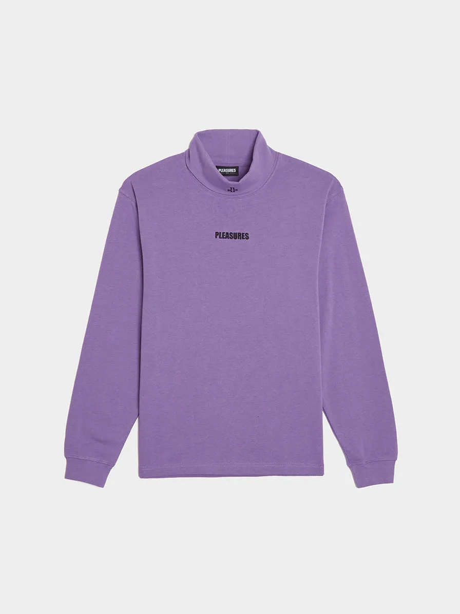 Turtle neck long sleeve top, purple