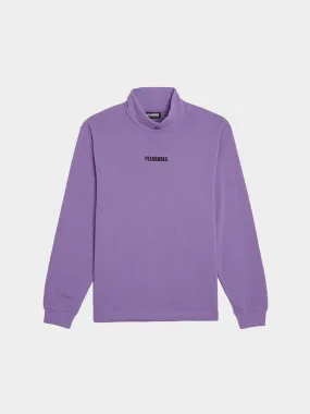 Turtle neck long sleeve top, purple