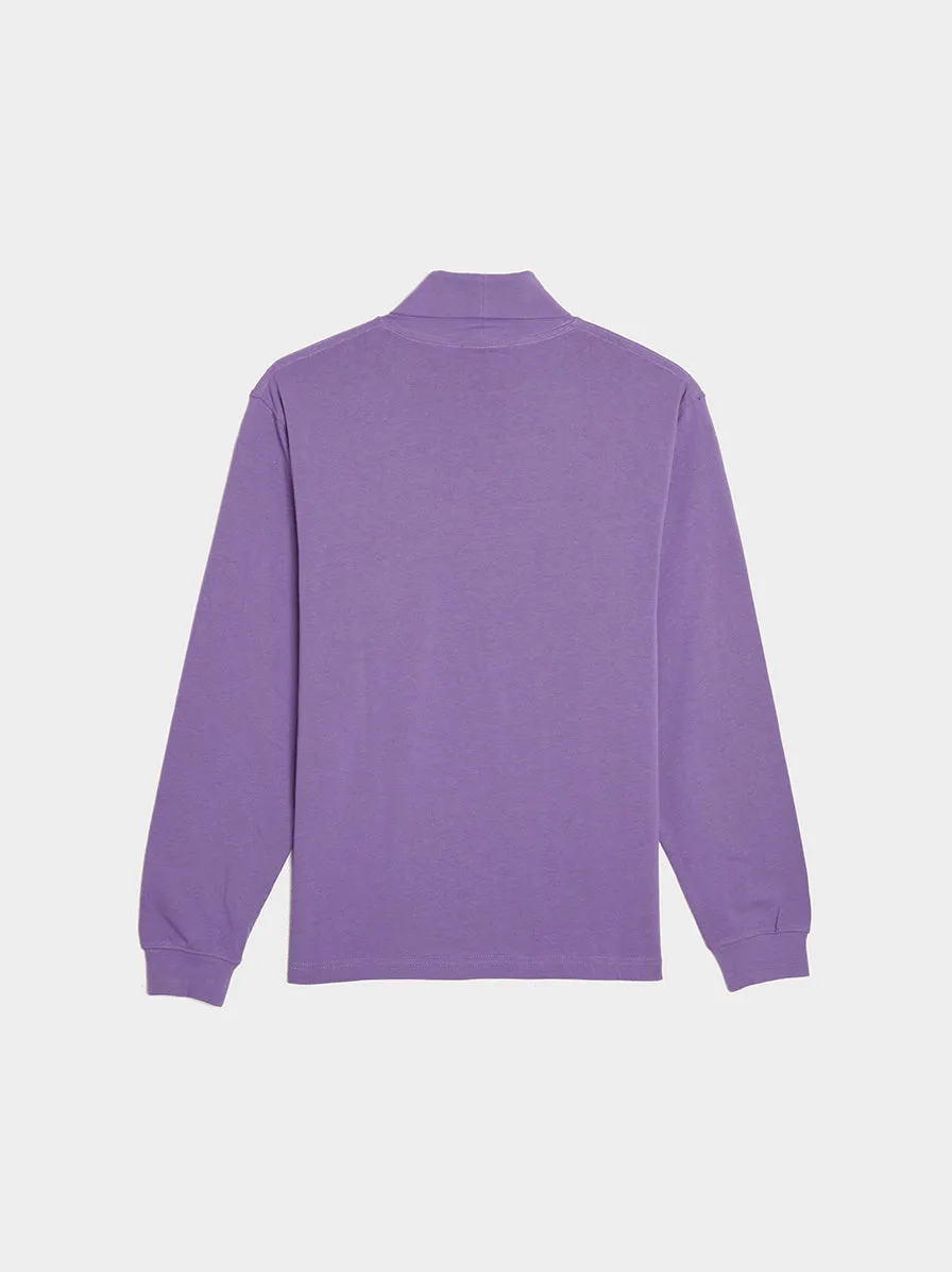 Turtle neck long sleeve top, purple