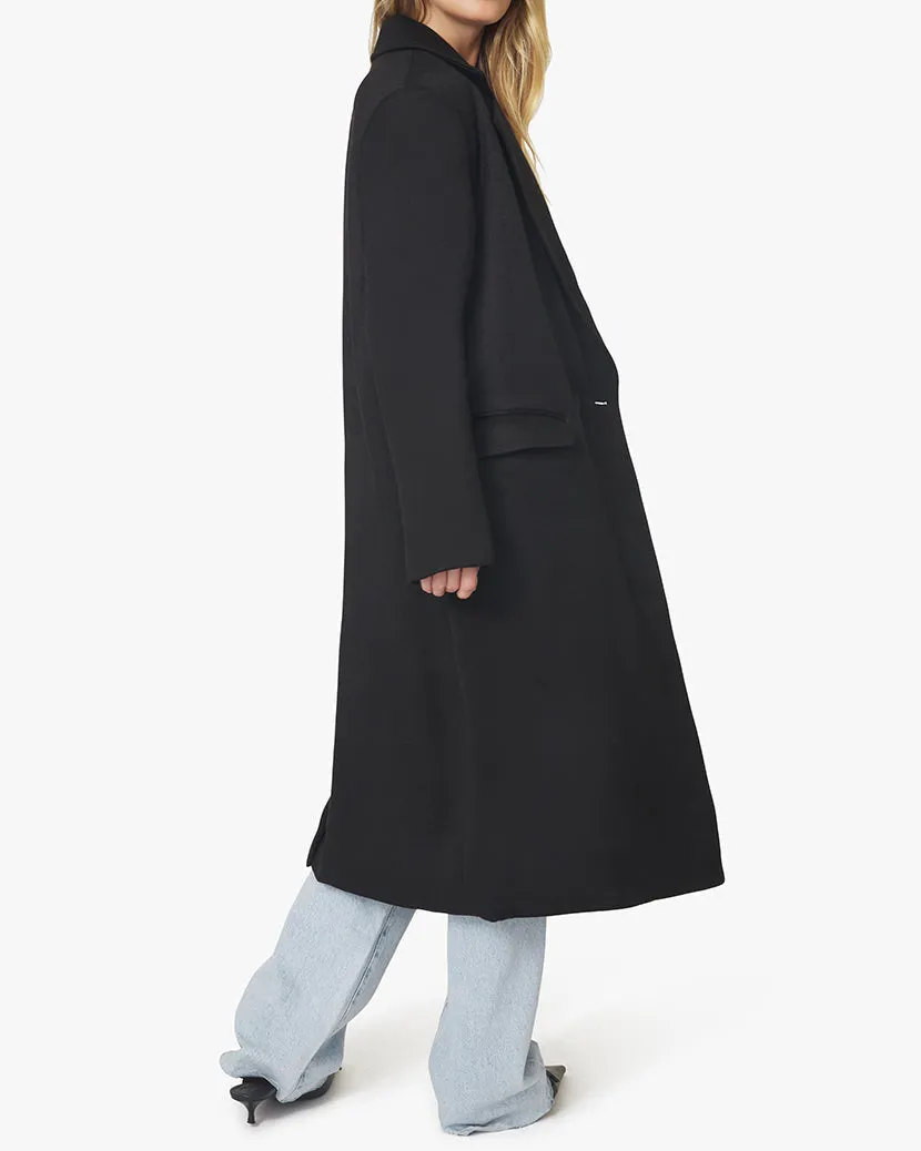 Twill Blazer Coat | Black