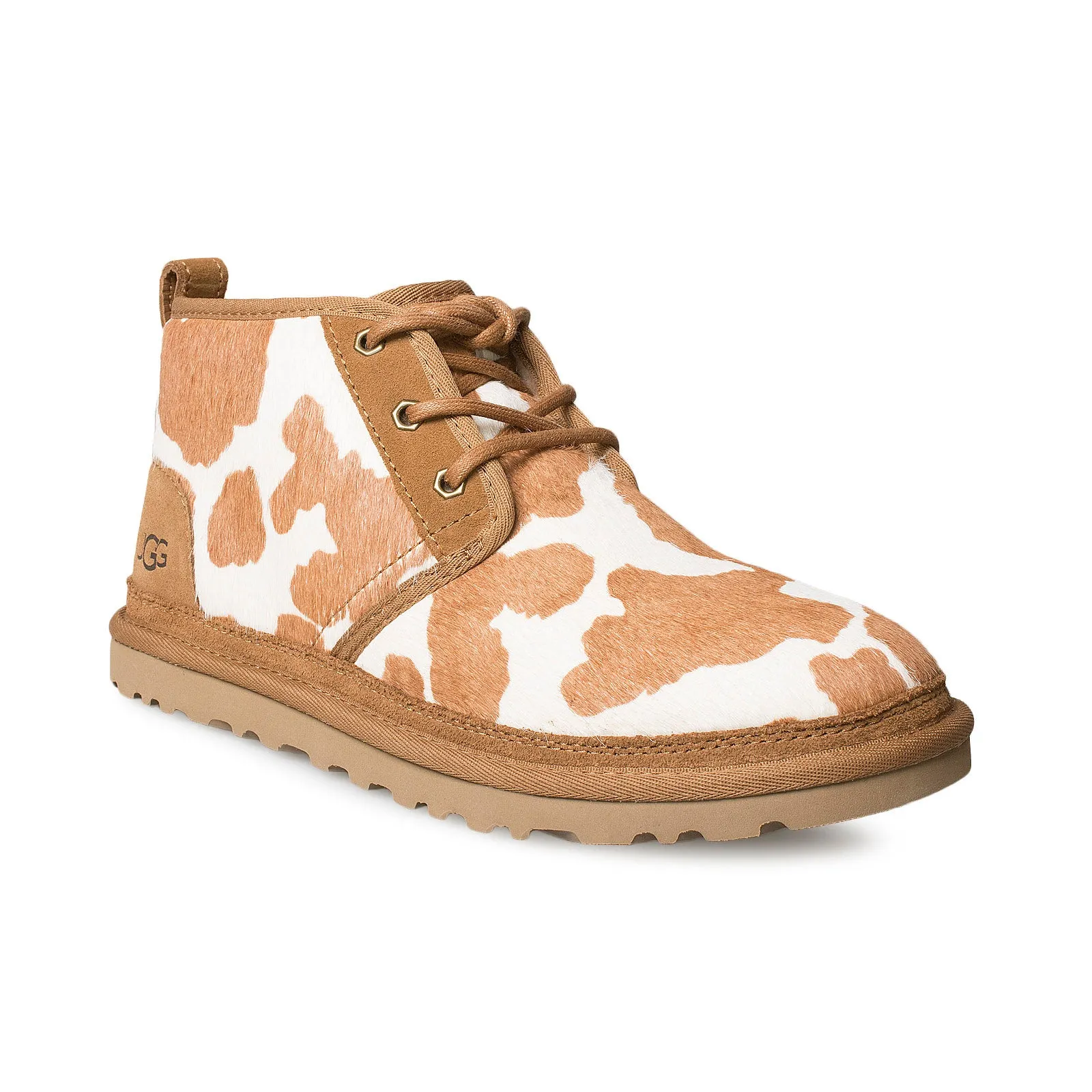 UGG Neumel Cow Print Sand Boots for Women