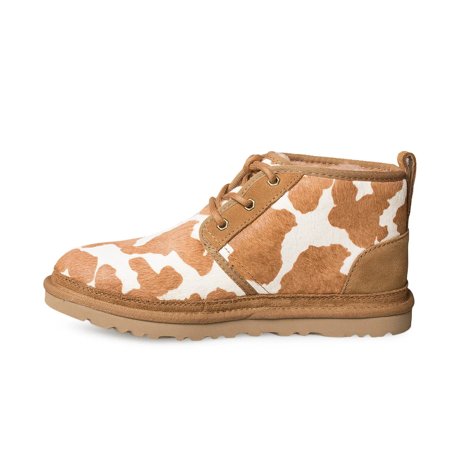 UGG Neumel Cow Print Sand Boots for Women