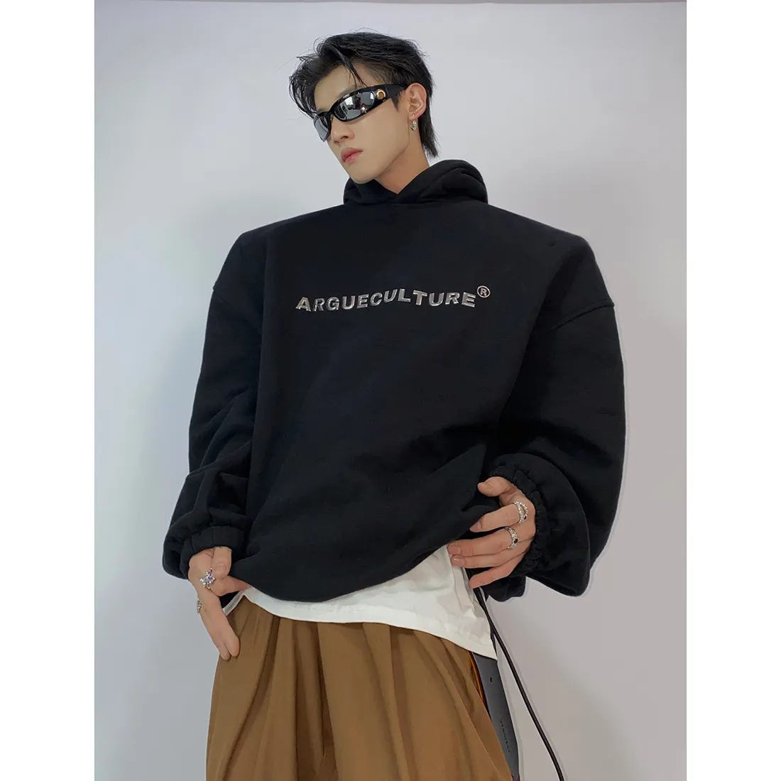 Unisex Street Style Long Sleeves Cotton Oversized Logo