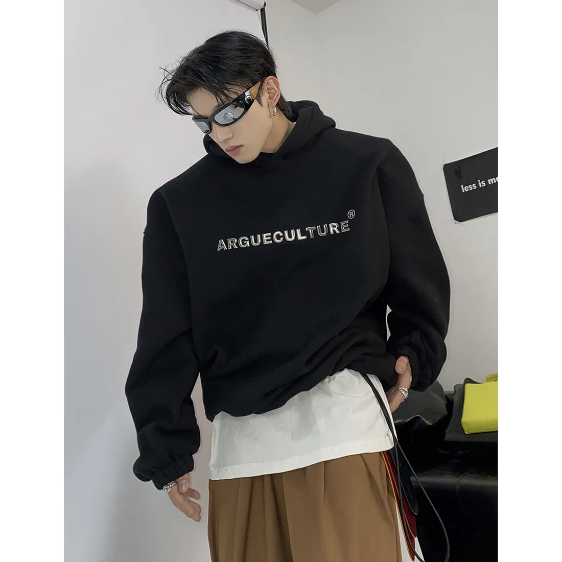 Unisex Street Style Long Sleeves Cotton Oversized Logo