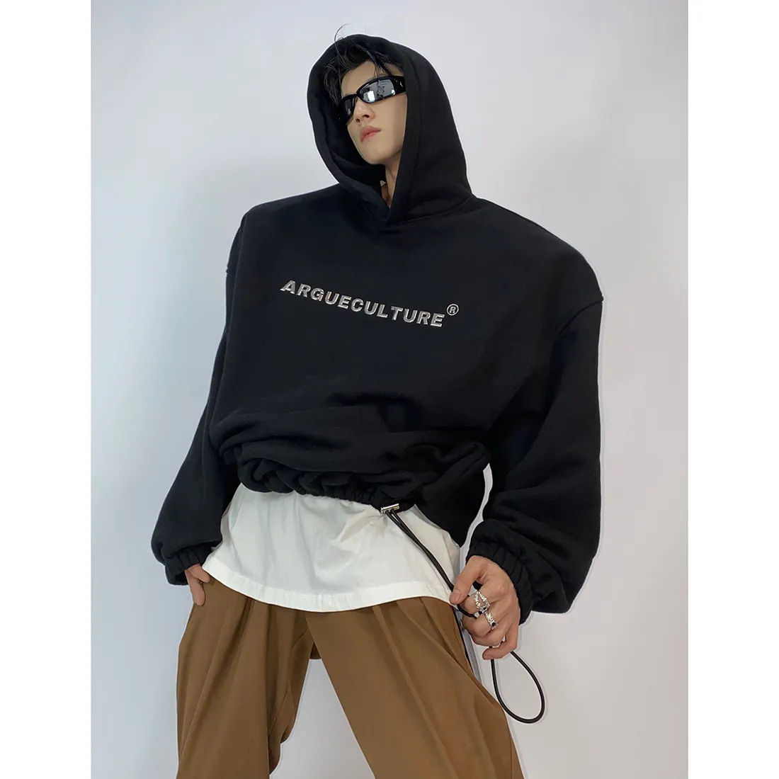 Unisex Street Style Long Sleeves Cotton Oversized Logo