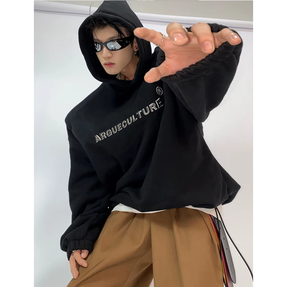 Unisex Street Style Long Sleeves Cotton Oversized Logo