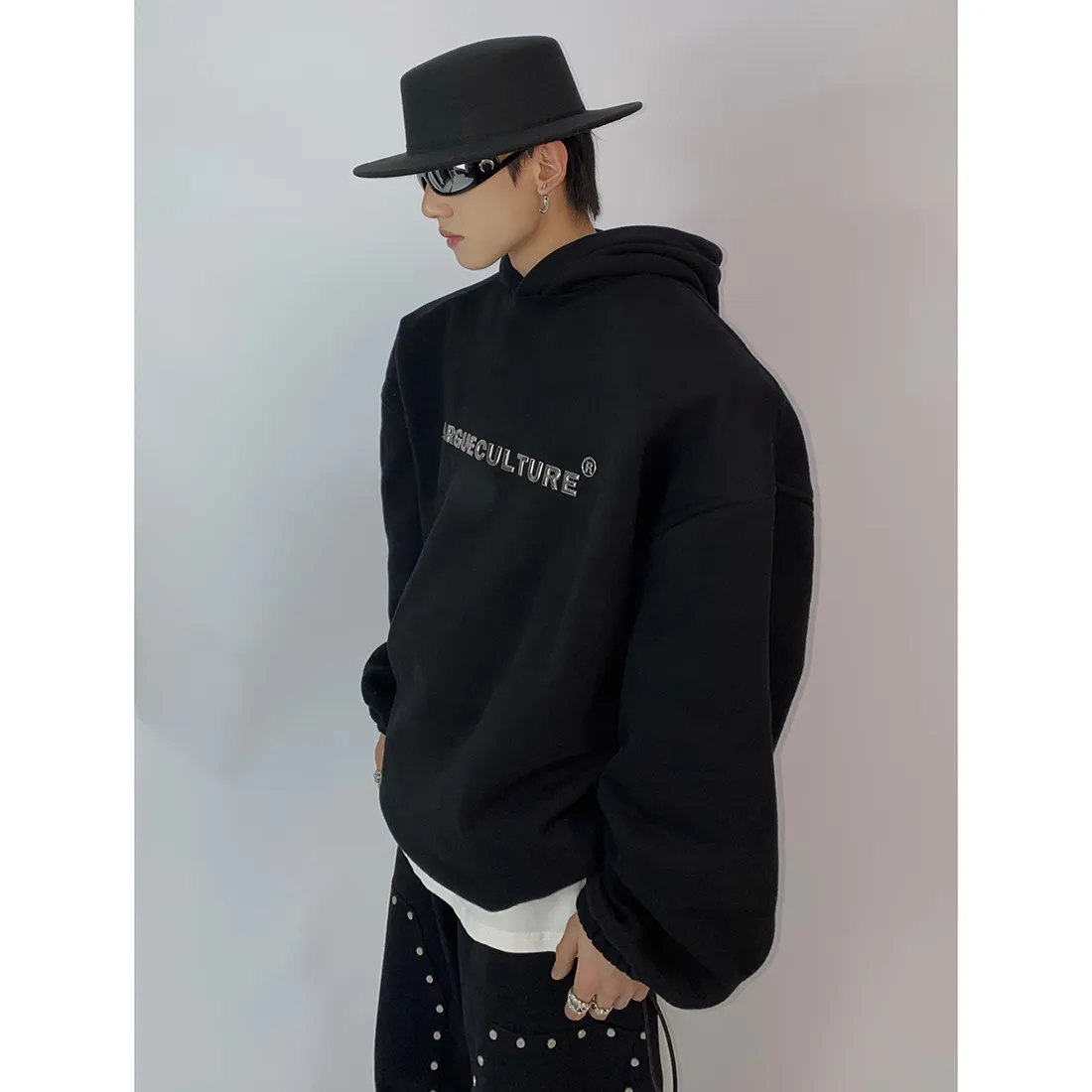 Unisex Street Style Long Sleeves Cotton Oversized Logo