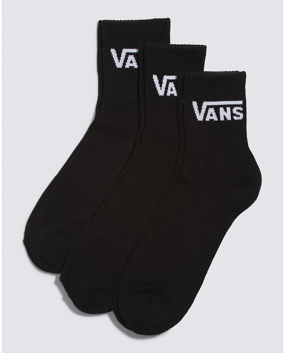 Vans Classic Half Crew Black Socks - 3 pairs