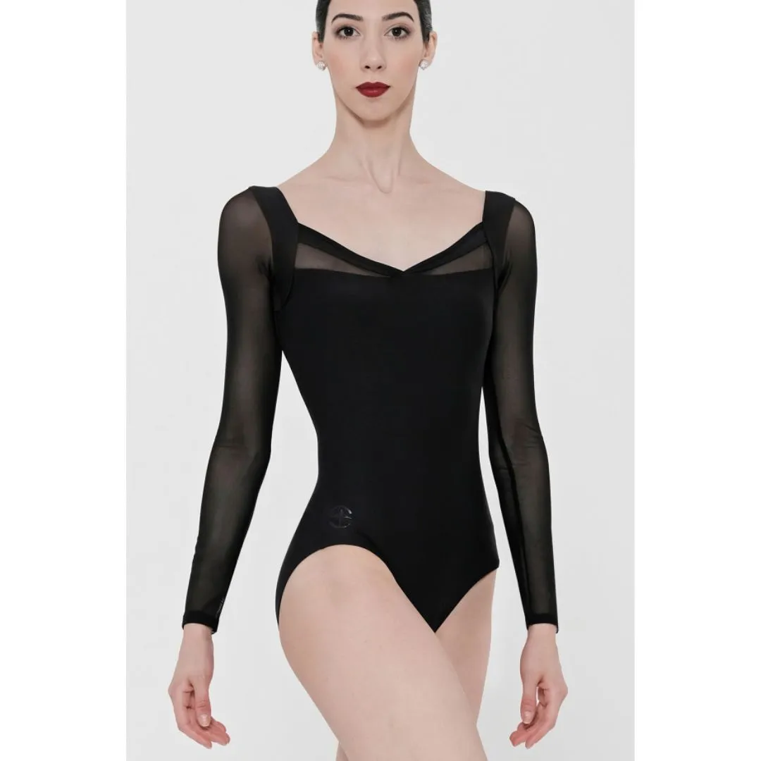 Wear Moi Black Lavande Leotard for Women.