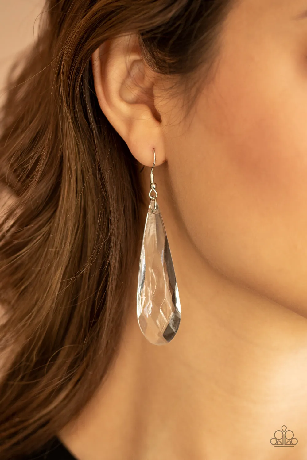 White Crystal Crowns Earring