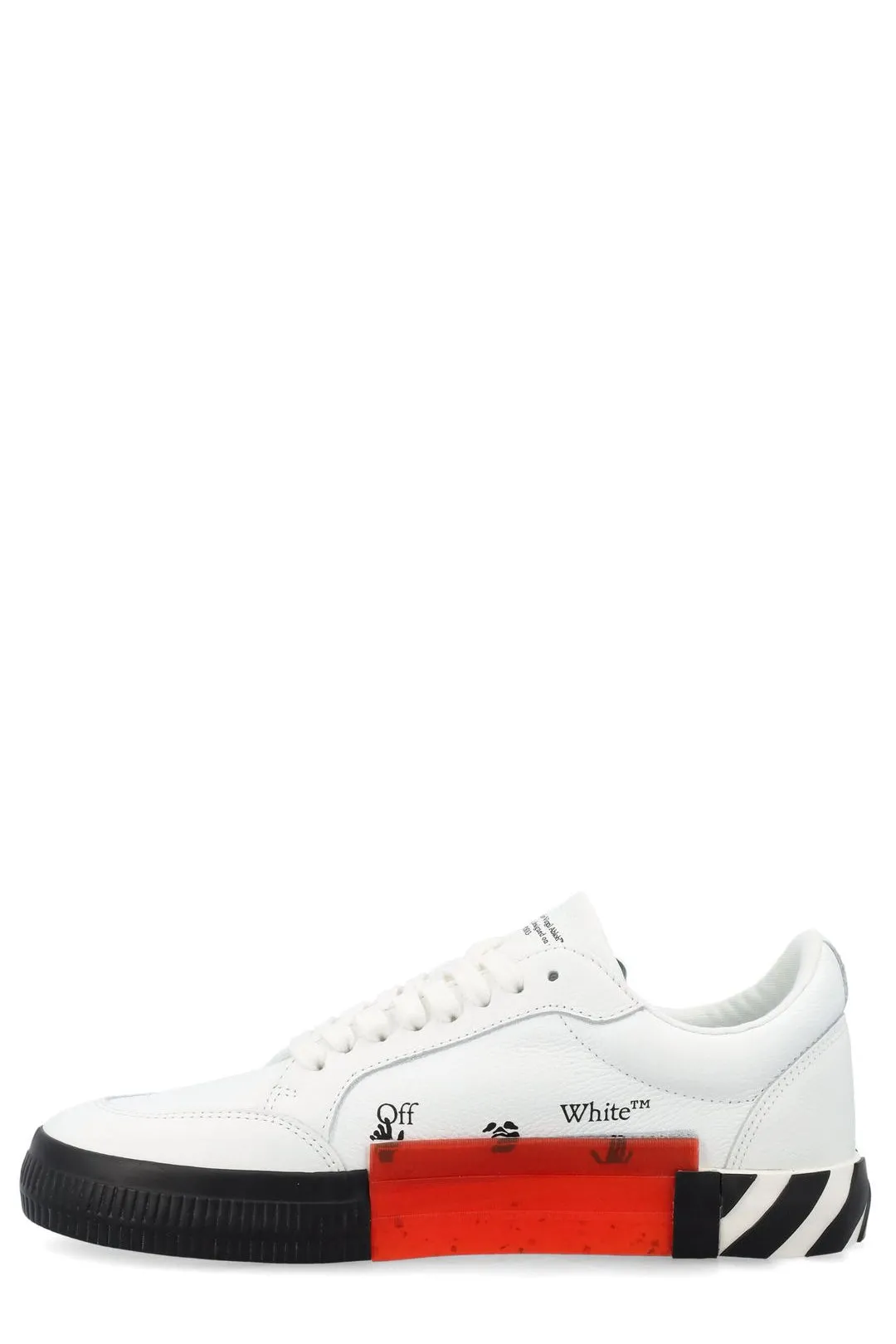 White Low-Top Lace-Up Sneakers