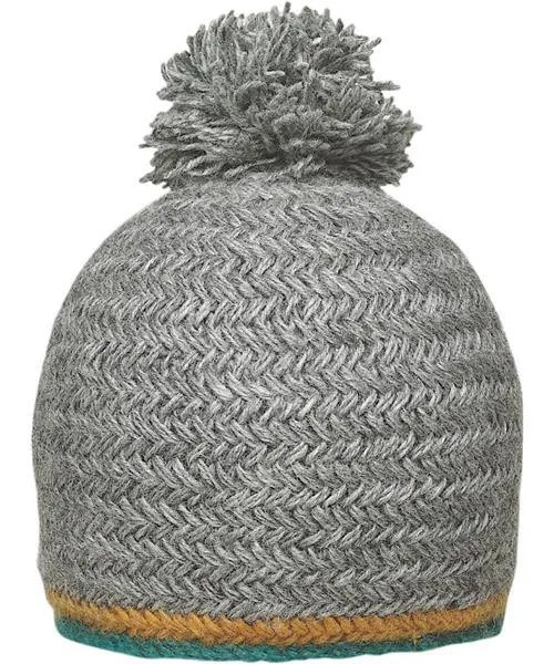 Women's herringbone beanie hat.