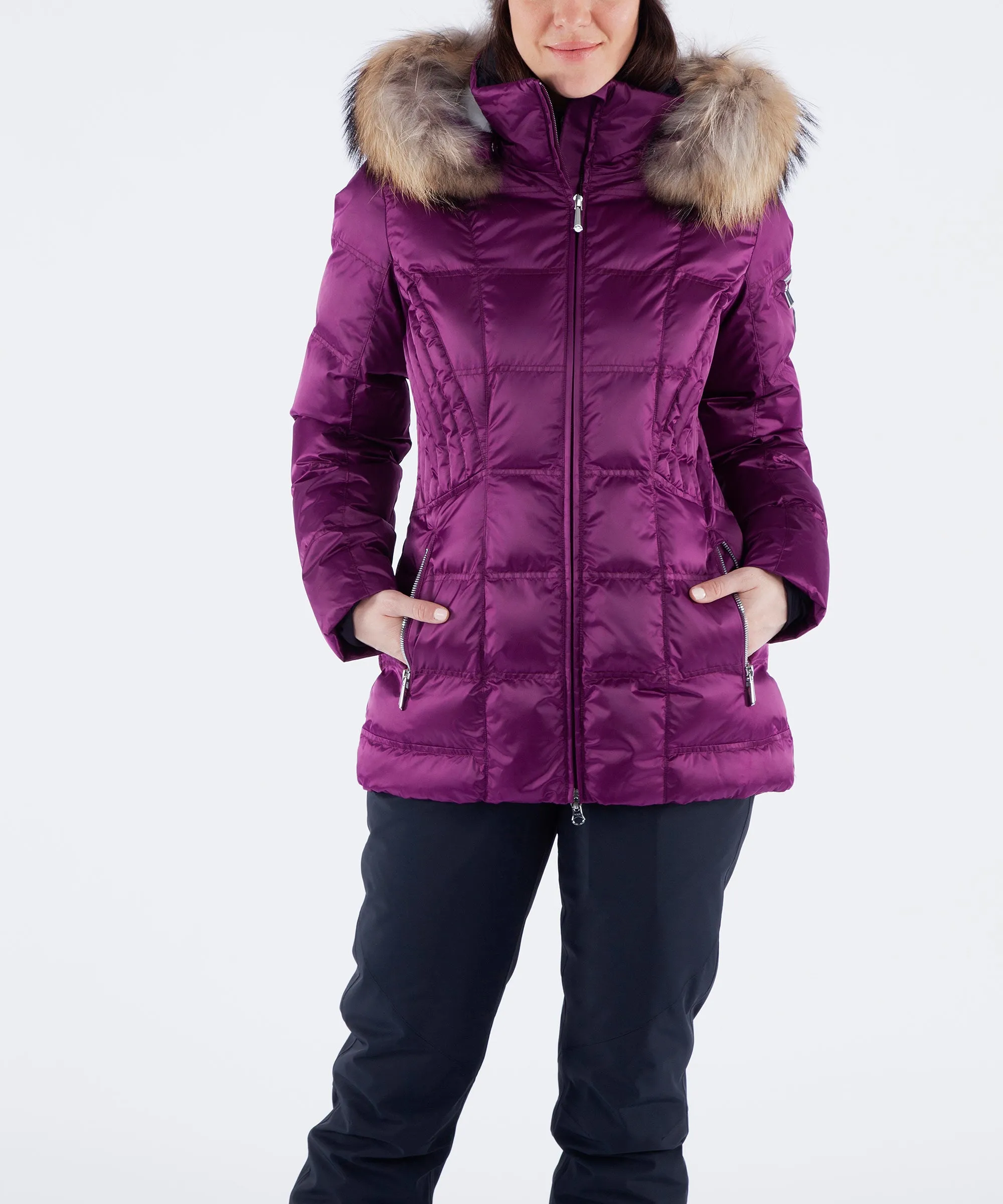 Women's Nikki Quilted Jacket with Removable Fur Ruff