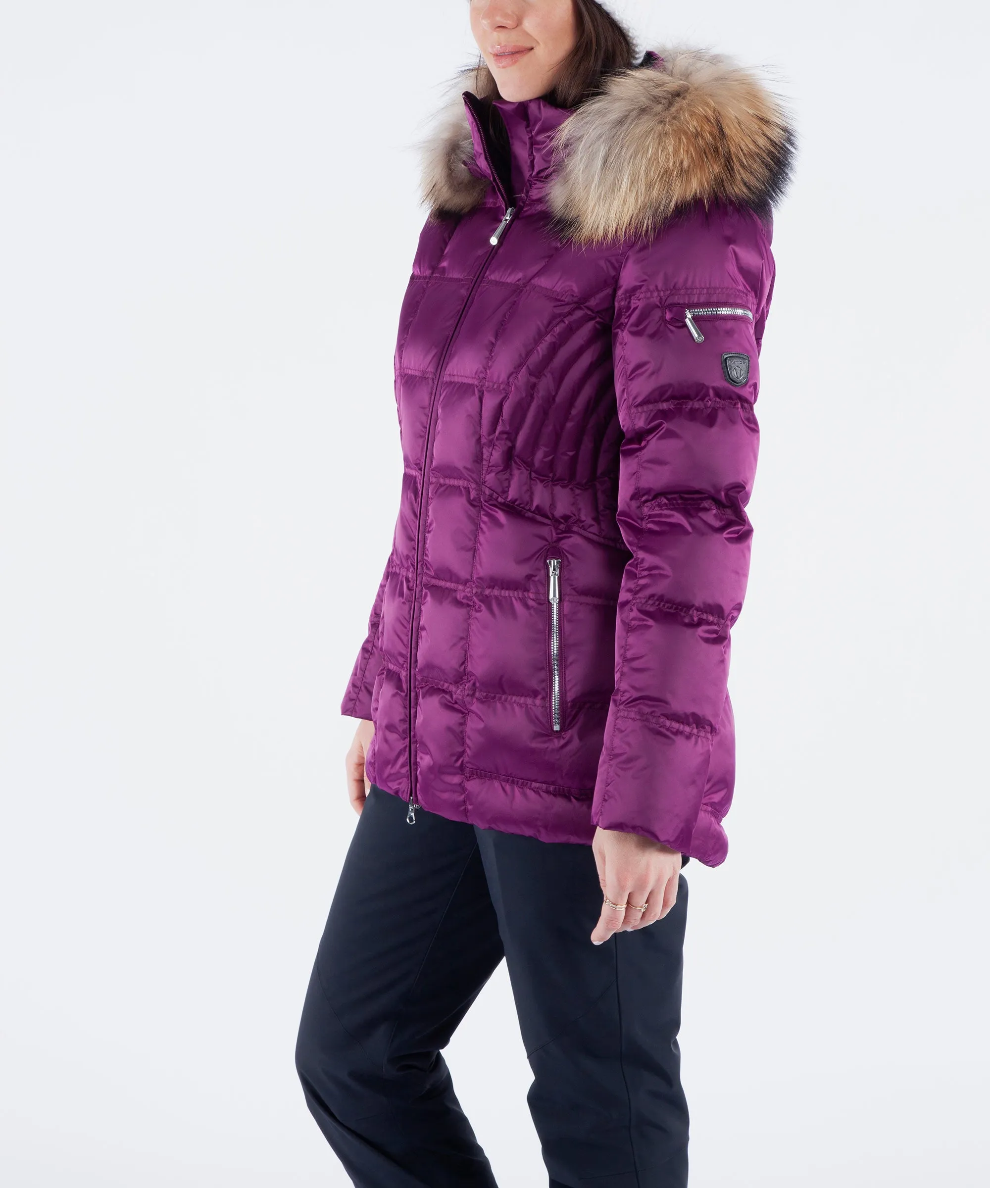 Women's Nikki Quilted Jacket with Removable Fur Ruff