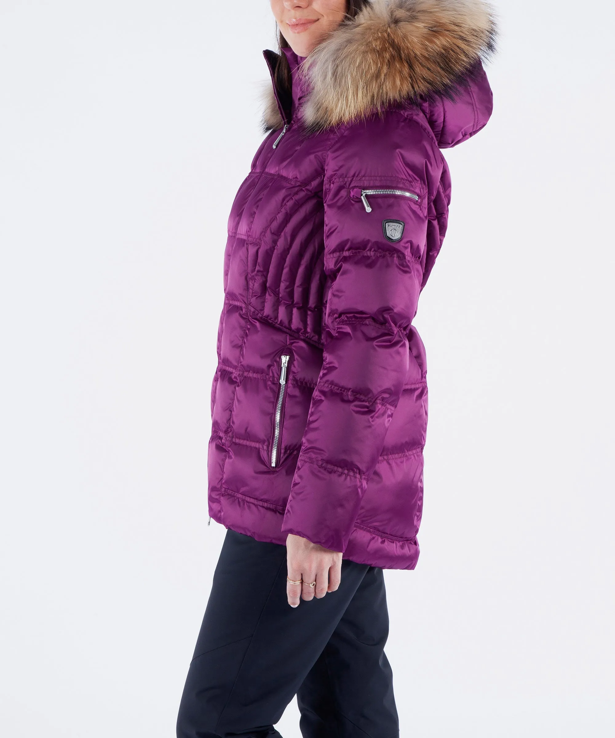 Women's Nikki Quilted Jacket with Removable Fur Ruff