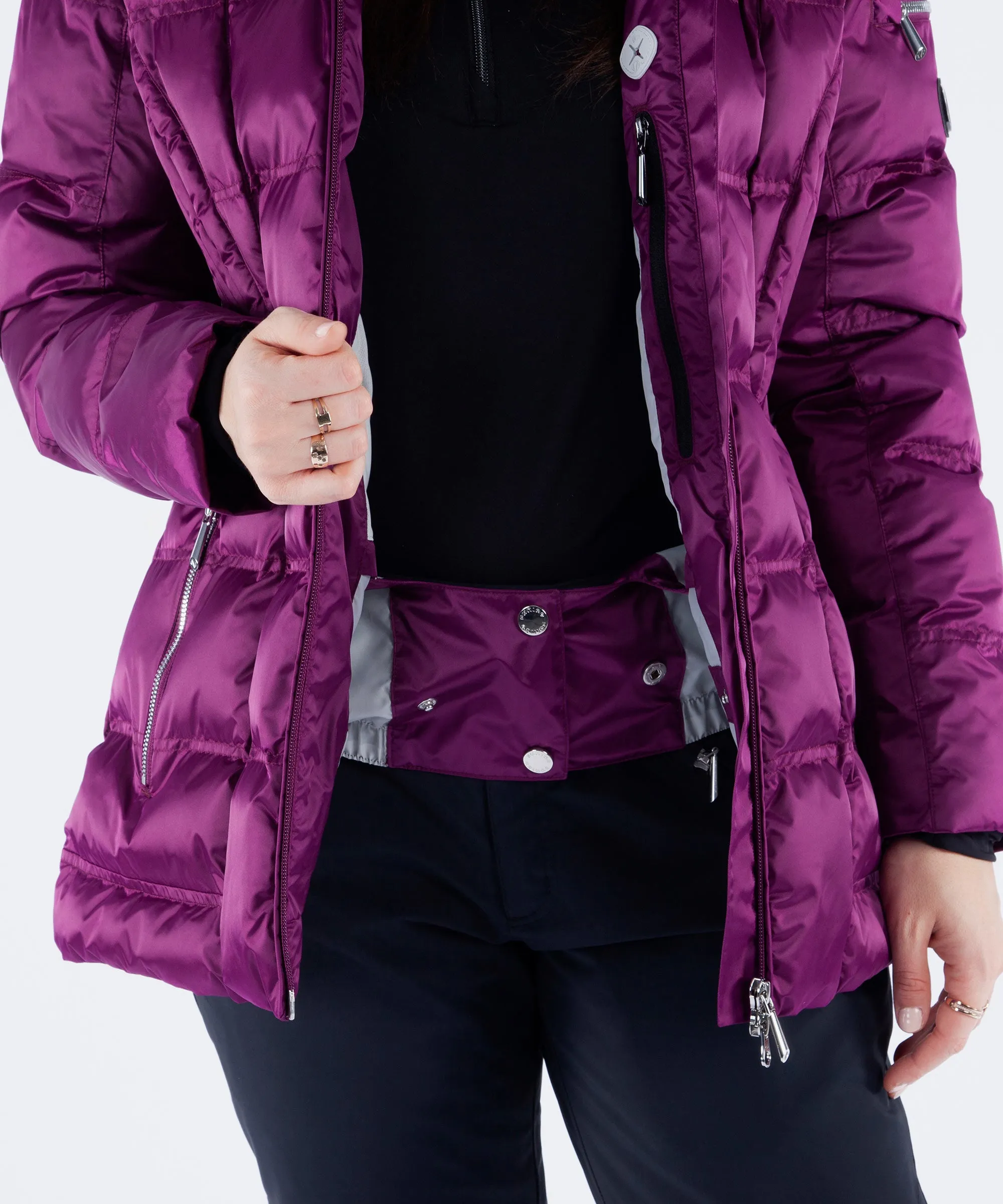 Women's Nikki Quilted Jacket with Removable Fur Ruff