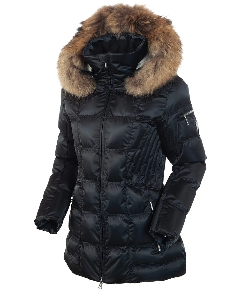 Women's Nikki Quilted Jacket with Removable Fur Ruff