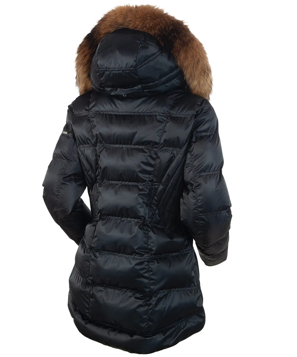 Women's Nikki Quilted Jacket with Removable Fur Ruff